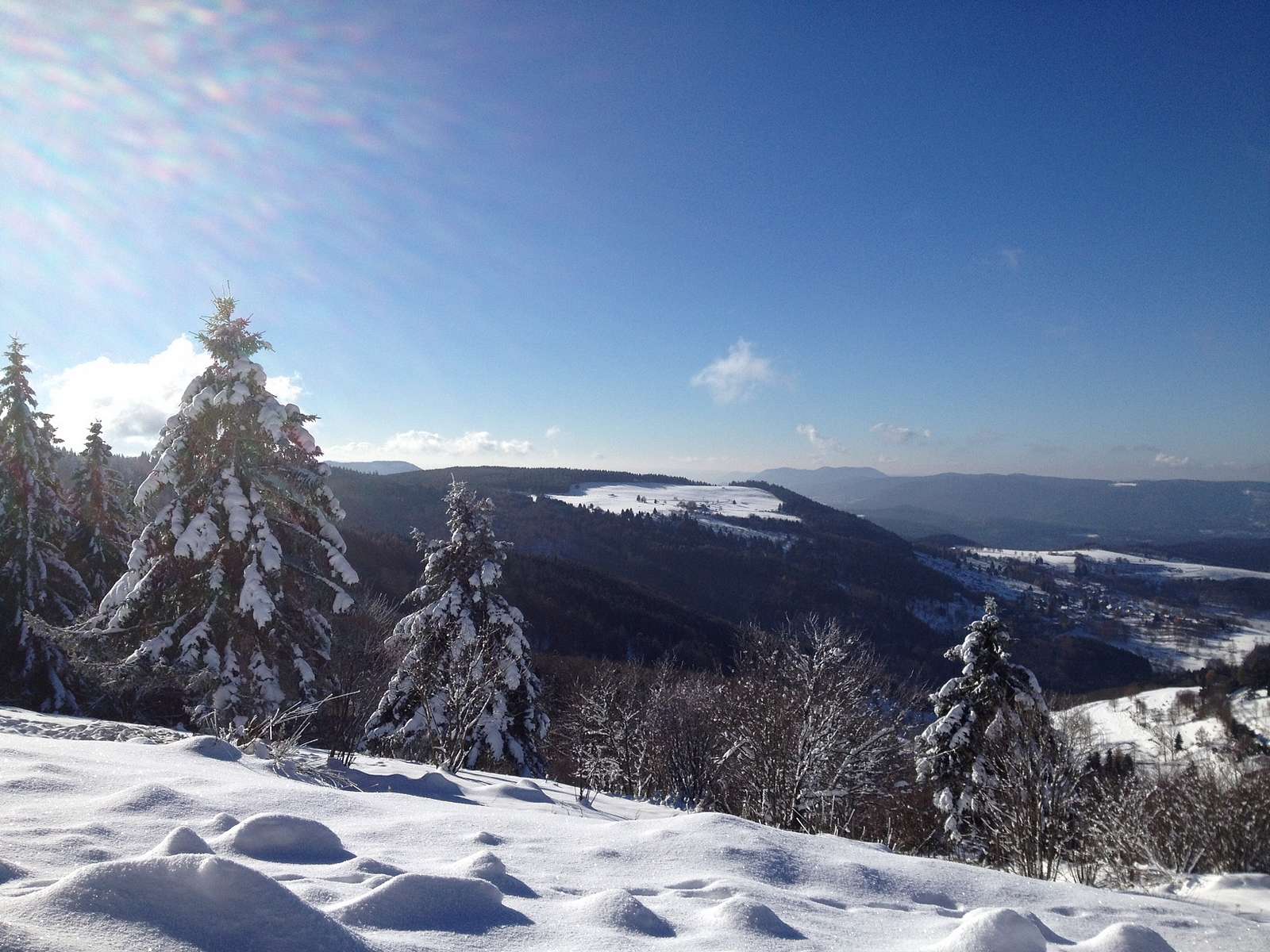 La vallée de la Bruche en hiver